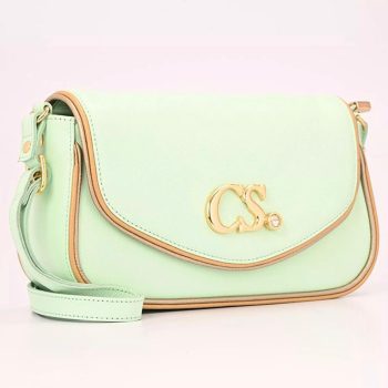 Carmen Steffens - Bolsa Transversal Em Couro | Verde Água