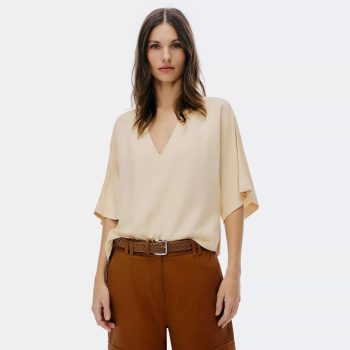 HERING - Blusa Ampla. - Bege Claro