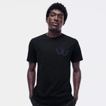 HERING - Camiseta Ferraduras. - Preta & Azul