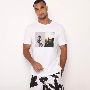 Camiseta Hering Abstrata - Branco