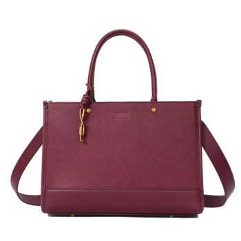 Bolsa De Tote Com Recortes. - Bordô