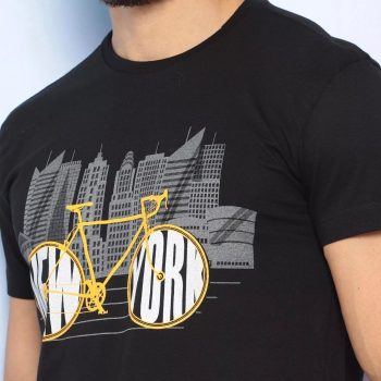 Camiseta VIP Reserva® New York. - Preta & Cinza Claro