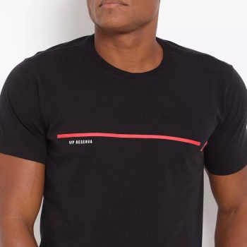 Camiseta VIP Reserva®. - Preta & Vermelha