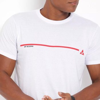 Camiseta VIP Reserva®. - Branca & Vermelha