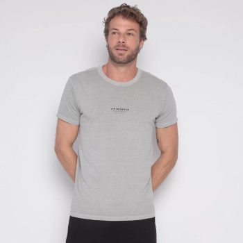 Camiseta Estonada Vip Reserva®- Cinza e Preta
