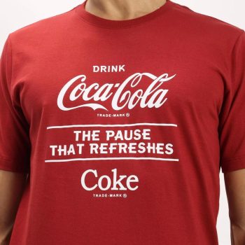 Coca-Cola - Camiseta Com Inscrições | Vermelho