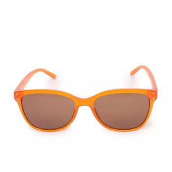 Le Bains Paris - Óculos De Sol Arredondado | Laranja & Marrom