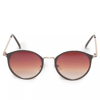 Le Bains Paris - Óculos De Sol Arredondado | Marrom Escuro & Marrom