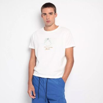 Zara - Camiseta Antiparos. - Branca