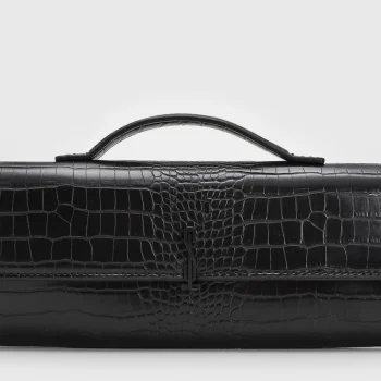 Bolsa Tiracolo Santa Lolla Croco Preta